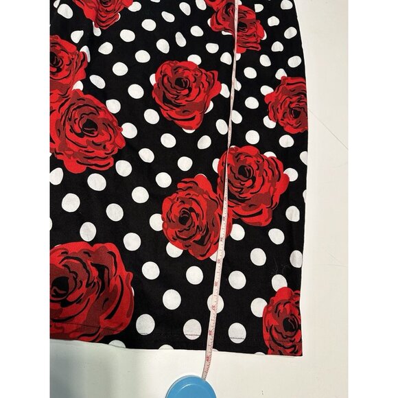 Grace Karin Rose Polka Dot Print Rockabilly Pinup Retro Party Chic Bodycon Dress - Picture 5 of 8